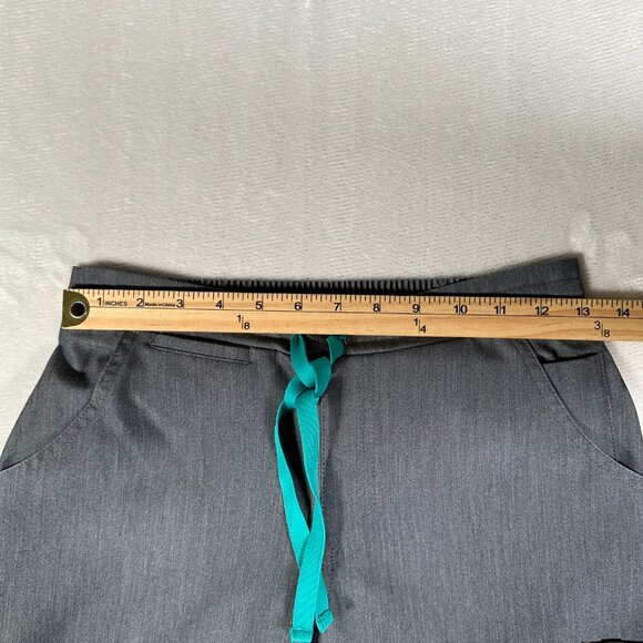 Figs Scrub Pants Women Size XXS Petite Gray Yola Skinny Drawstring Pockets - Picture 4 of 11